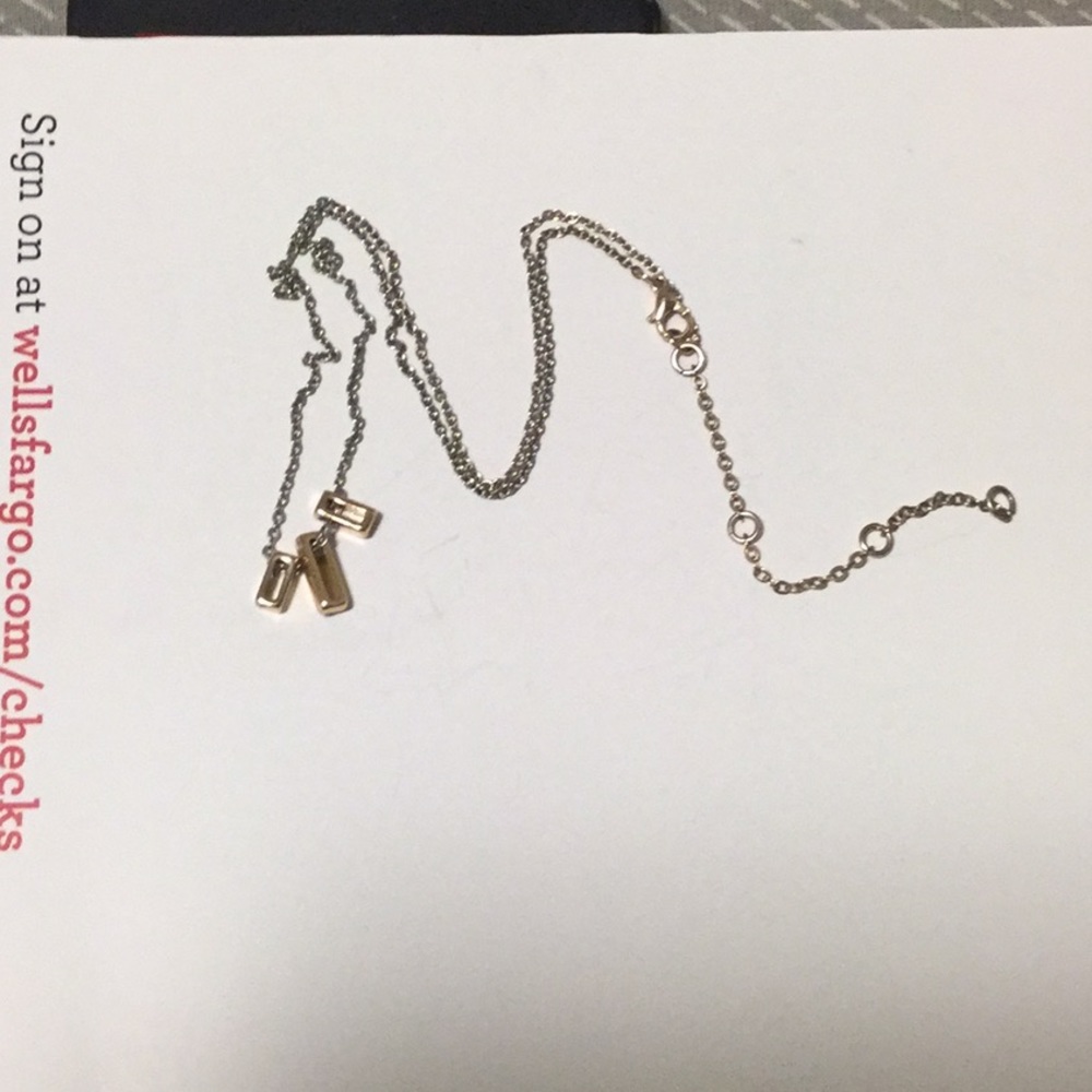 Gold rectangle necklace